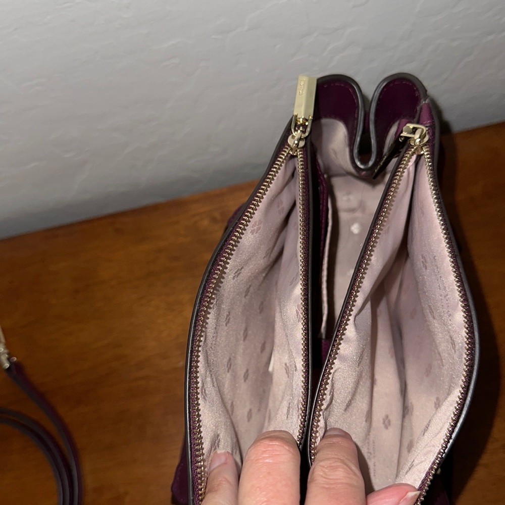 kate spade sydney satchel in sangria wine color - Picture 8 of 13